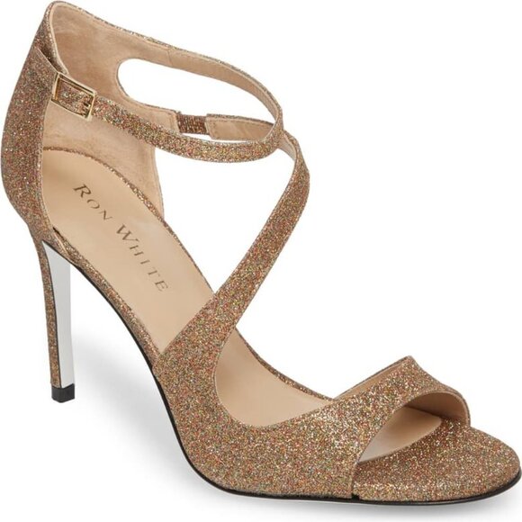 RON WHITE Vallie Glitter Sandal mismatch 7… - Picture 1 of 15